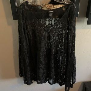 Lace Bell Sleeve Shirt